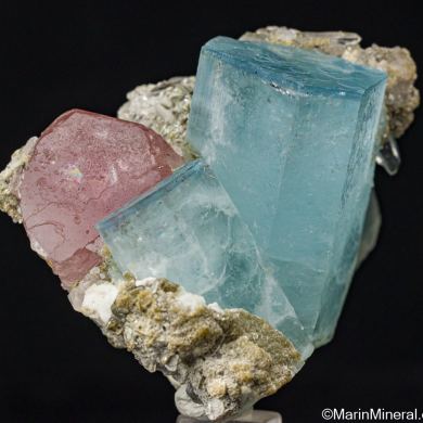 Aquamarine with Apatite