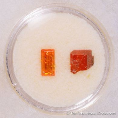 Wulfenite (Rough & Cut set)
