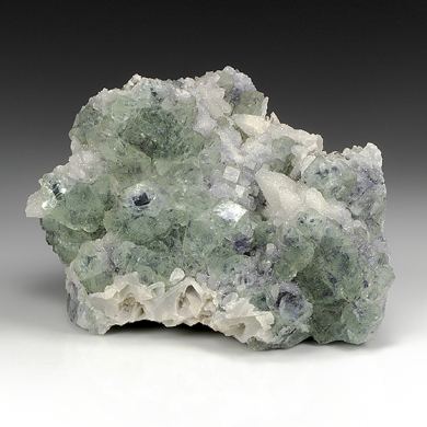 Fluorite with Quartz after Calcite