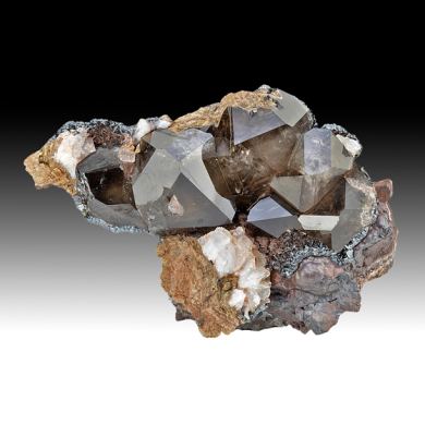 Quartz with Hematite, Barite