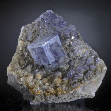 Fluorite (phantom) on Muscovite etc.
