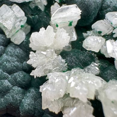 Cerussite, malachite