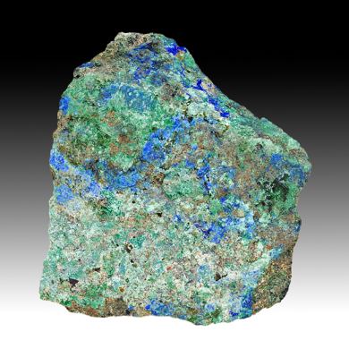 Azurite with Malachite