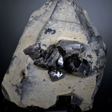Cassiterite on Quartz 