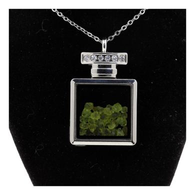 Raw Peridot necklace.