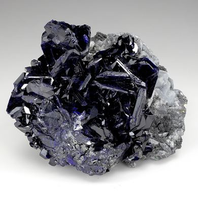 Azurite with Cerussite