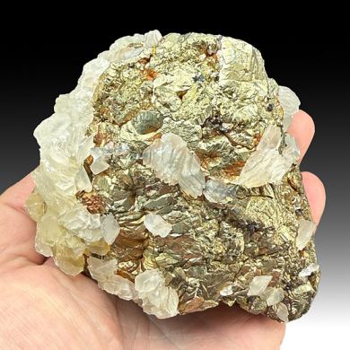 Pyrite with Calcite