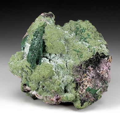 Kolwezite with Malachite, Calcite