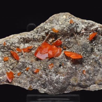 Wulfenite with Calcite
