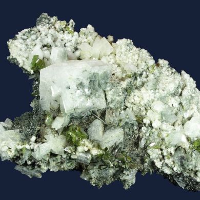 Titanite ( Sphene ) on Adularia with Tourmaline