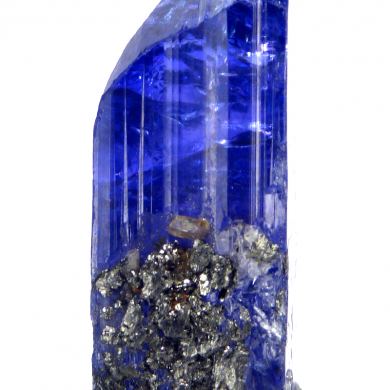 Zoisite var. tanzanite, graphite