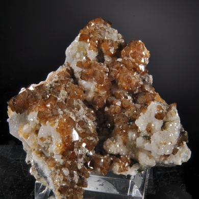 Scheelite on Quartz with Calcite, Cassiterite etc