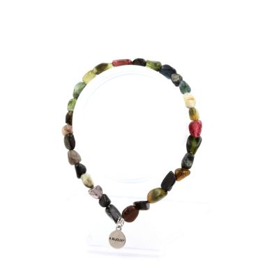 Multicolor Tourmaline from Brazil bracelet. Customizable Size.