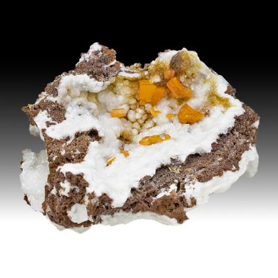Wulfenite with Calcite