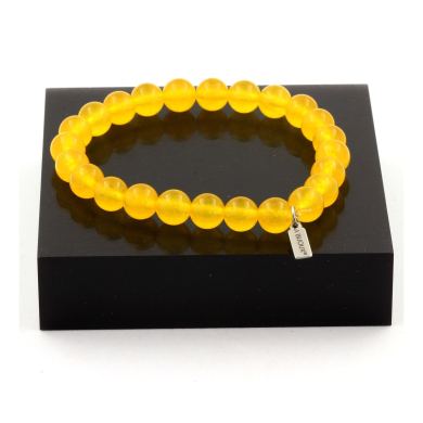 Yellow Agate Bracelet 8 mm Beads.