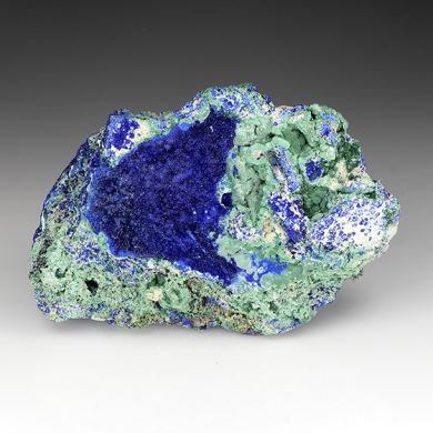 Azurite with Malachite