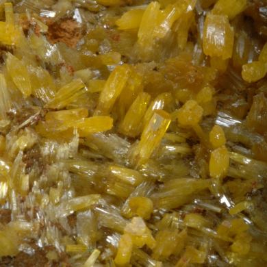Mimetite - gemmy acicular crystals