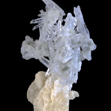 Quartz (green) on Dolomite crystals