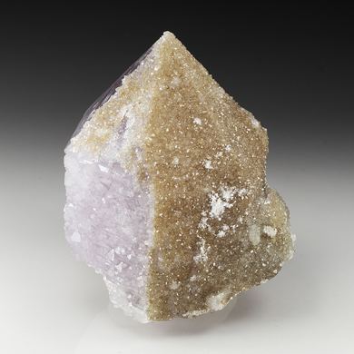 Apophyllite on Quartz var. Amethyst