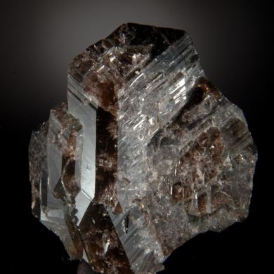 Ferroaxinite - large compound crystals