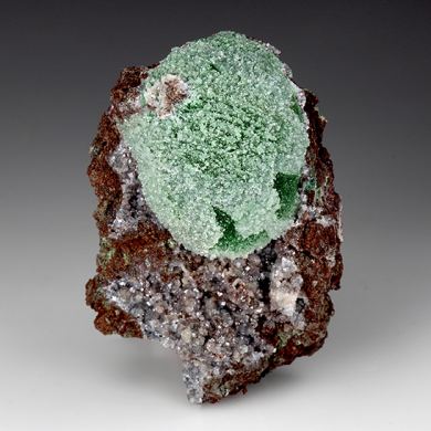 Malachite with Calcite