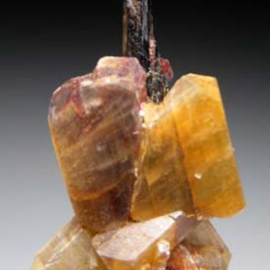 Feldspar var. 'Moonstone' on Aegerine