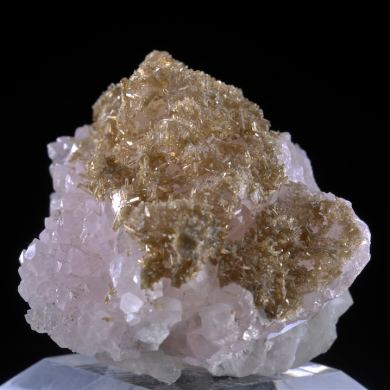 Eosphorite on Rose Quartz