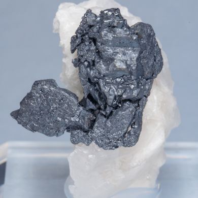 Acanthite with Calcite