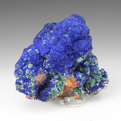 Azurite with Malachite