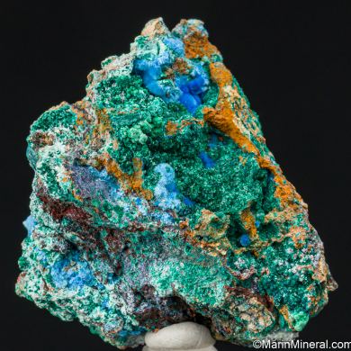 Cyanotrichite with Brochantite