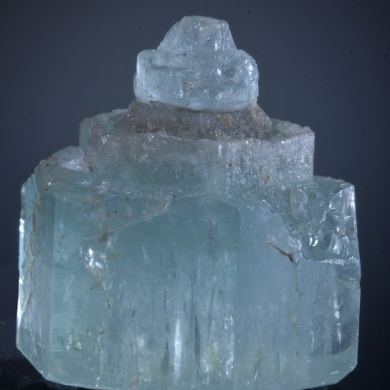 Beryl V. Aquamarine- unusual stepped termination