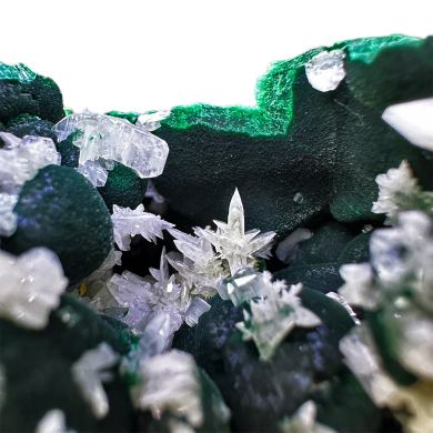 Cerussite, malachite