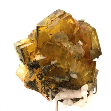 Fluorite, Calcite, Pyrite.