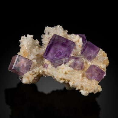 Fluorite on Dolomite with Quartz