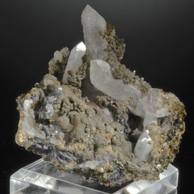 Semseyite, Siderite (Spharosiderite) and Quartz etc.