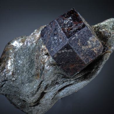 Almandine on Schist