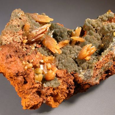 Wulfenite with Mimetite