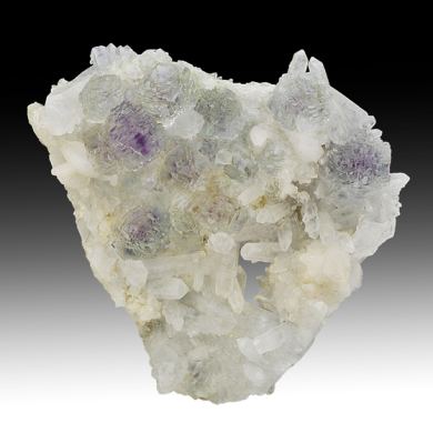 Fluorite with Dolomite, Quartz