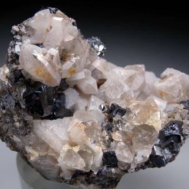 Brookite with Quartz