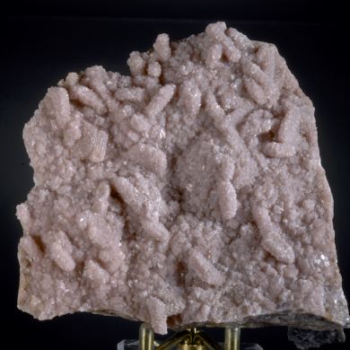 Rhodochrosite pseudo after Barite crystals