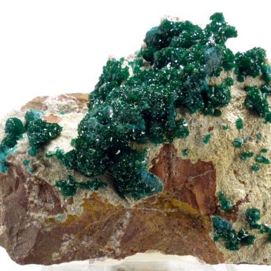 Dioptase, dolomite