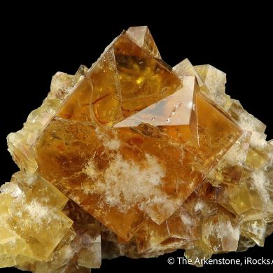 Fluorite (penetration-twinned) on Fluorite
