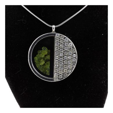Raw Peridot necklace.