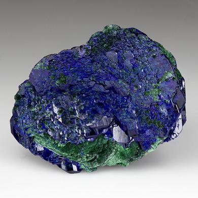 Azurite with Malachite