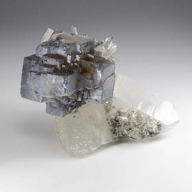Fluorite with Quartz, Ferberite