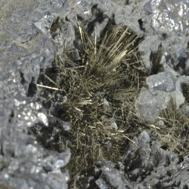 Millerite on Galena - classic German