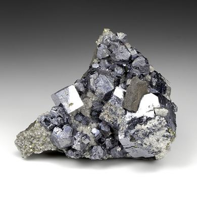 Galena with Dolomite, Chalcopyrite, Calcite