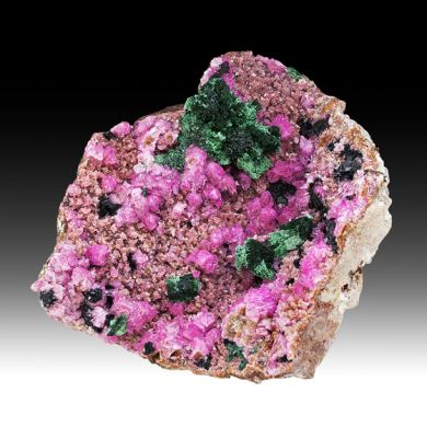 Malachite with Calcite