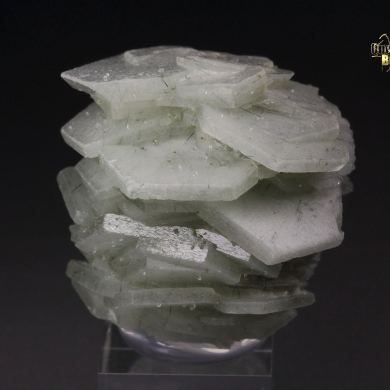 CALCITE with ACTINOLITE inclusions
