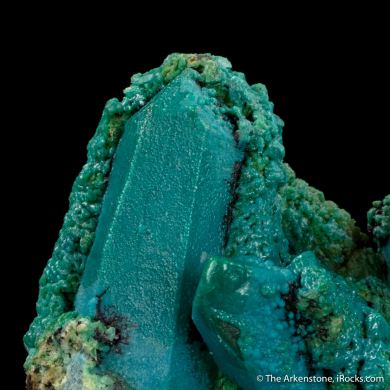 Chrysocolla coating Quartz